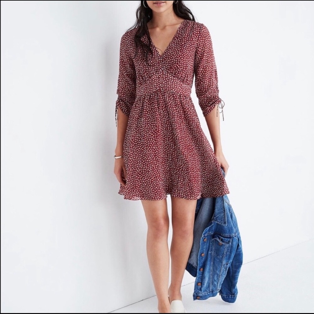 NWT Madewell Starviolet Mini Dress Ditsy